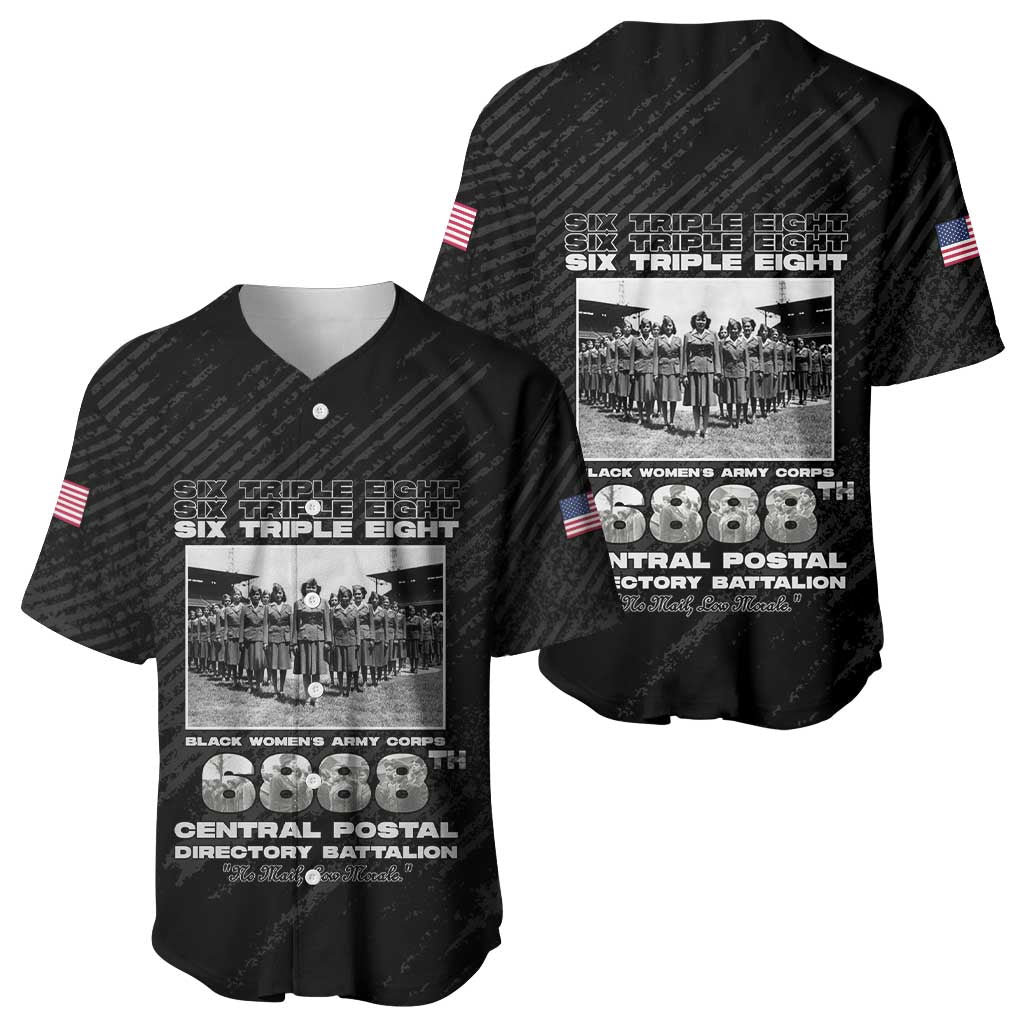 6888th Central Postal Directory Battalion Baseball Jersey Six Triple Eight