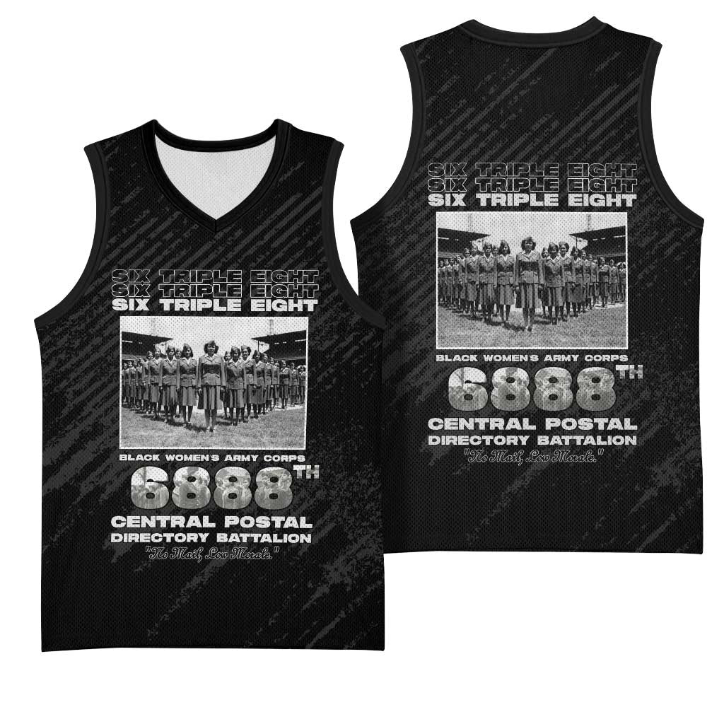 6888th Central Postal Directory Battalion Basketball Jersey Six Triple Eight