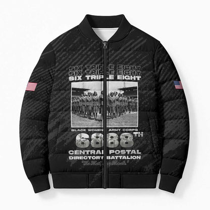 6888th Central Postal Directory Battalion Bomber Puffer Jacket Six Triple Eight