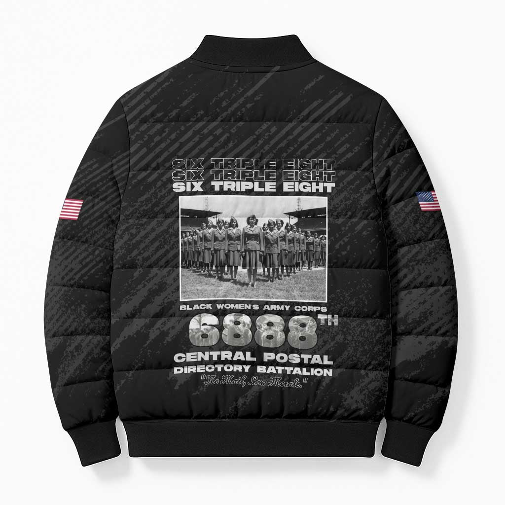 6888th Central Postal Directory Battalion Bomber Puffer Jacket Six Triple Eight