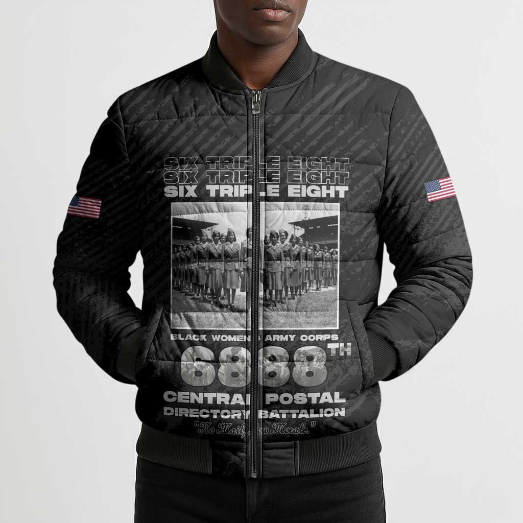6888th Central Postal Directory Battalion Bomber Puffer Jacket Six Triple Eight
