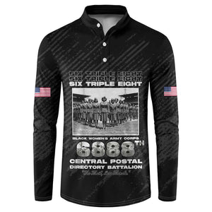 6888th Central Postal Directory Battalion Button Sweatshirt Six Triple Eight