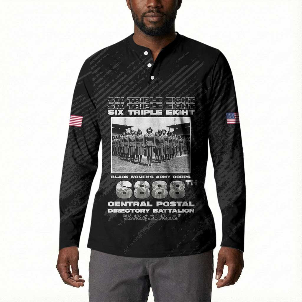 6888th Central Postal Directory Battalion Button Sweatshirt Six Triple Eight