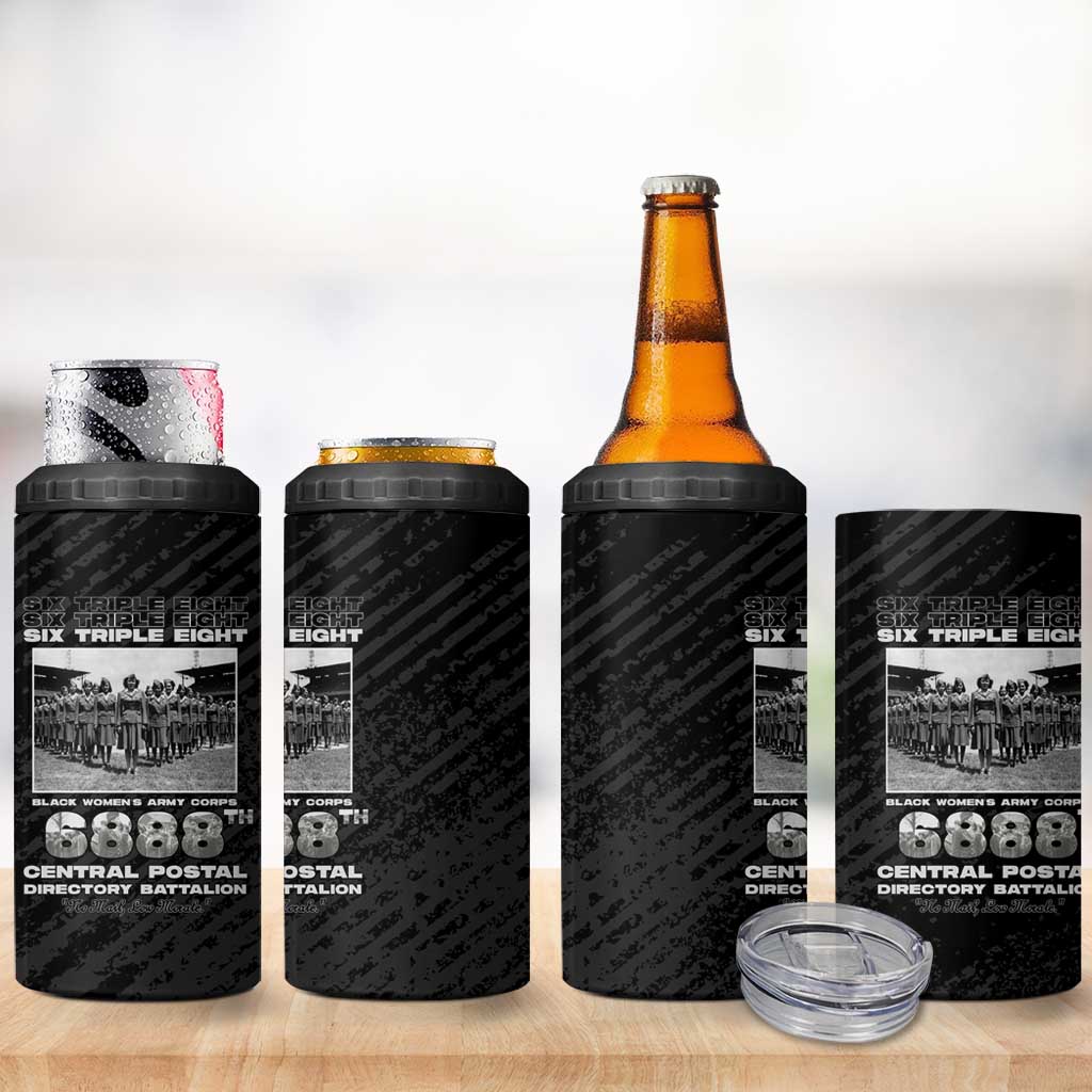 6888th Central Postal Directory Battalion 4 in 1 Can Cooler Tumbler Six Triple Eight