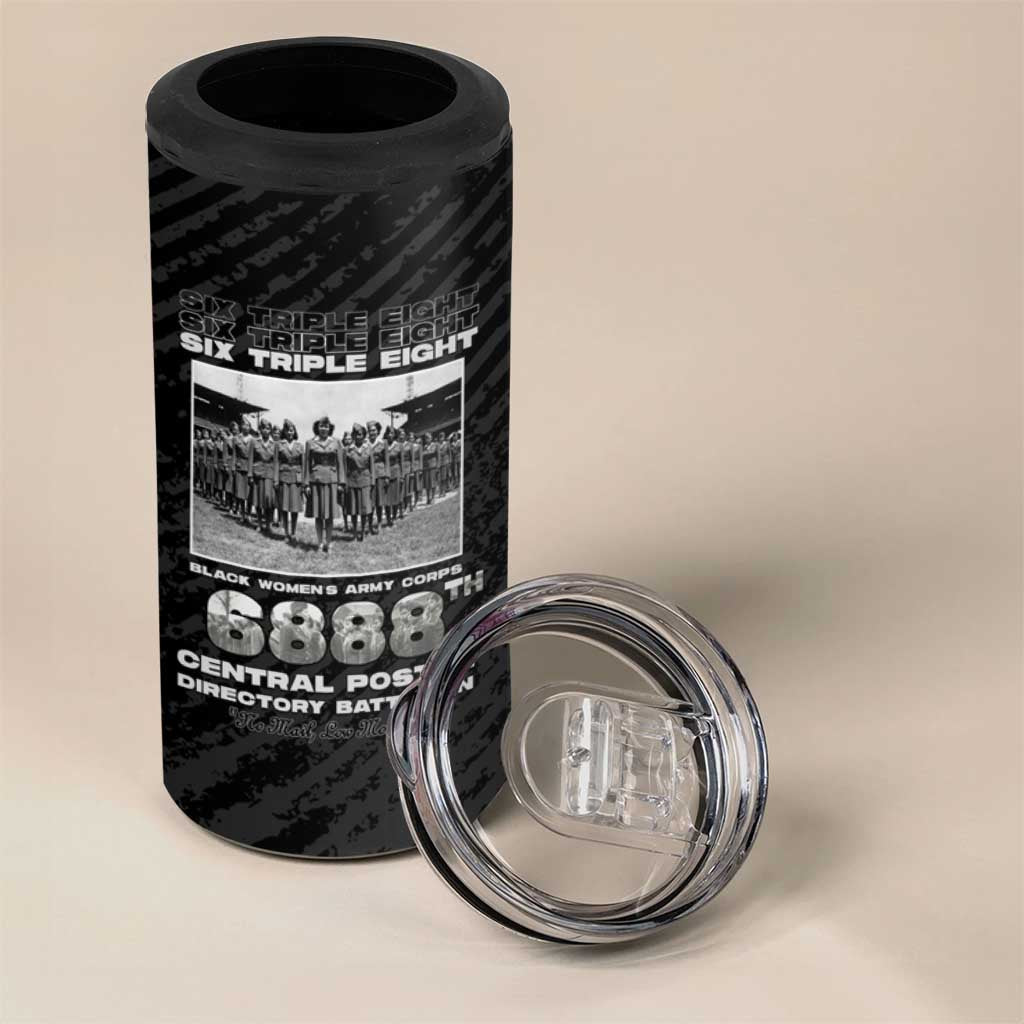 6888th Central Postal Directory Battalion 4 in 1 Can Cooler Tumbler Six Triple Eight
