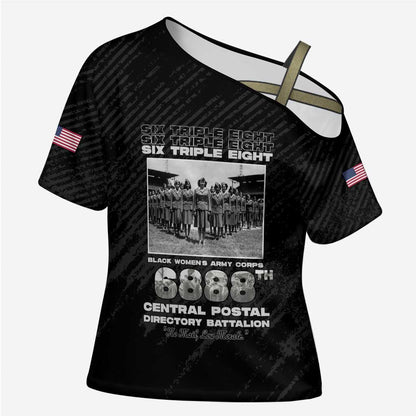 6888th Central Postal Directory Battalion Cross Shoulder Shirt Six Triple Eight