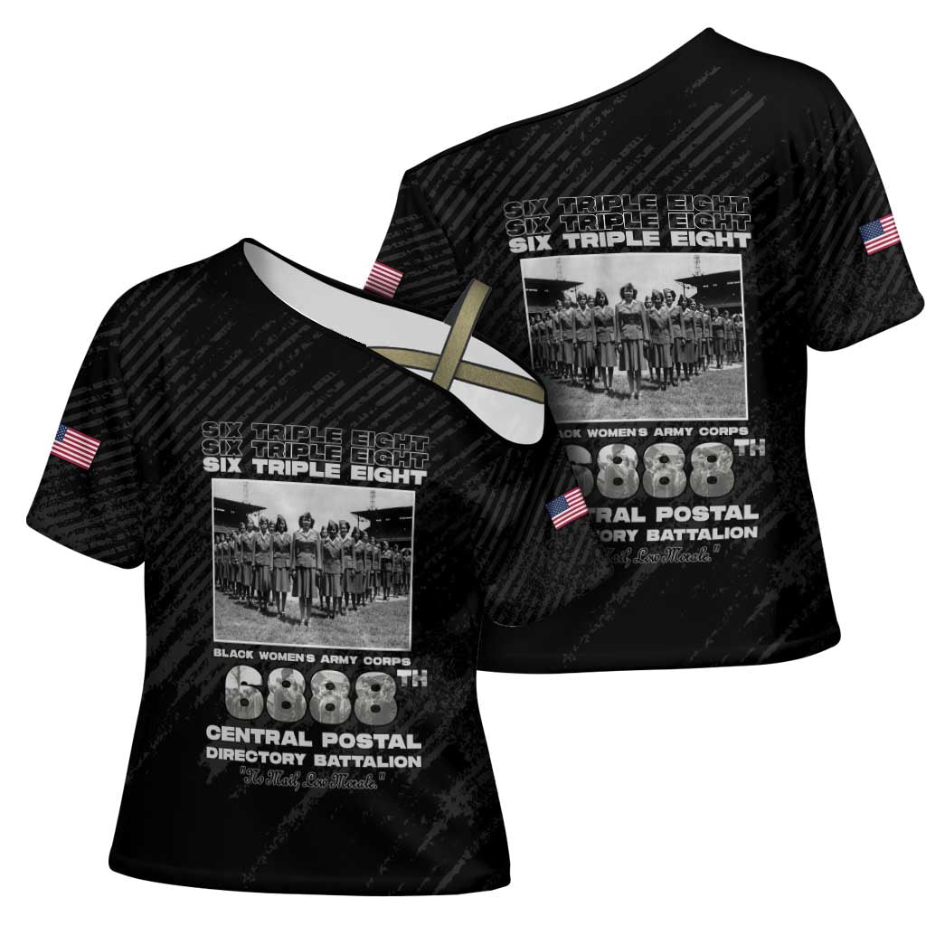 6888th Central Postal Directory Battalion Cross Shoulder Shirt Six Triple Eight