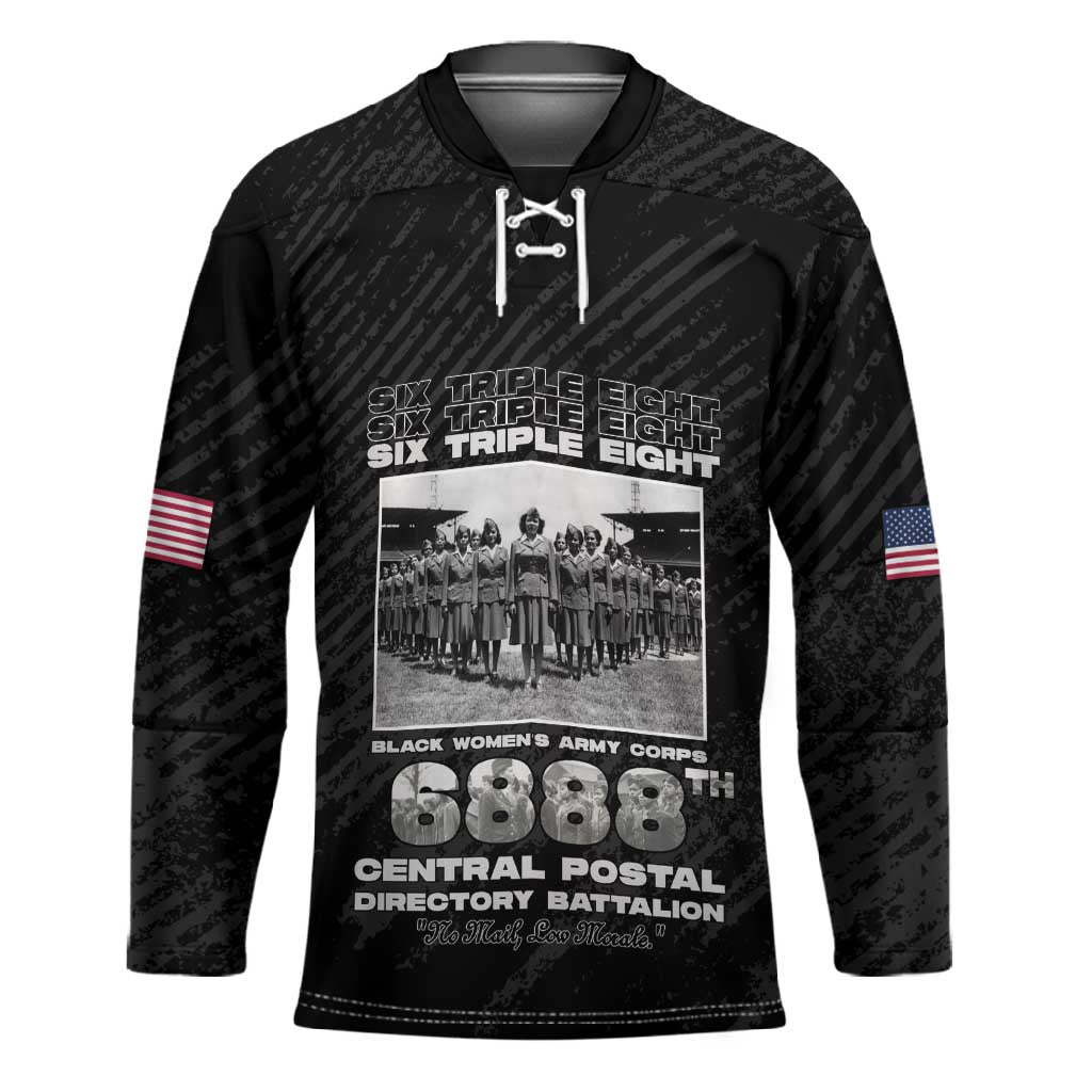 6888th Central Postal Directory Battalion Hockey Jersey Six Triple Eight