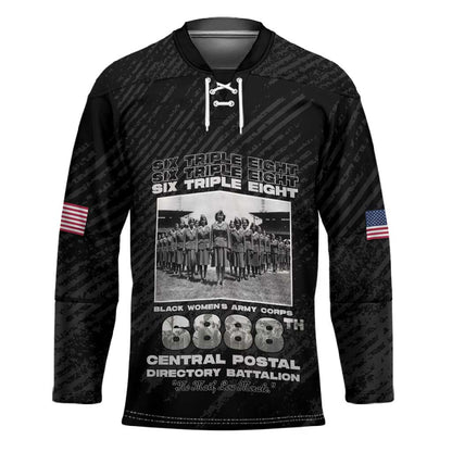 6888th Central Postal Directory Battalion Hockey Jersey Six Triple Eight