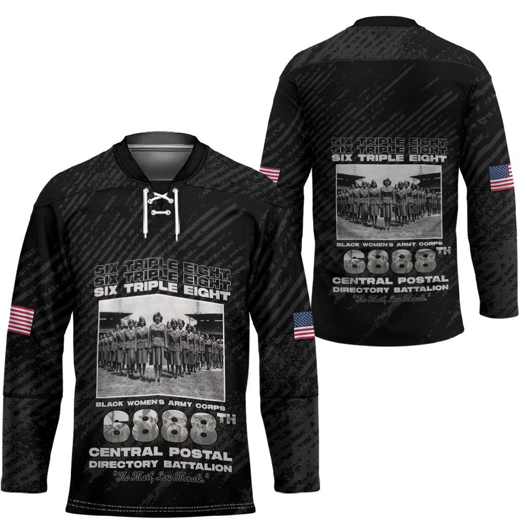 6888th Central Postal Directory Battalion Hockey Jersey Six Triple Eight