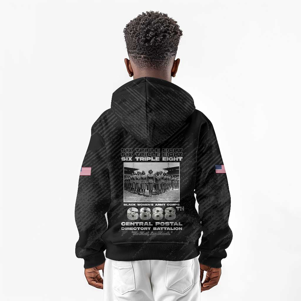6888th Central Postal Directory Battalion Kid Hoodie Six Triple Eight