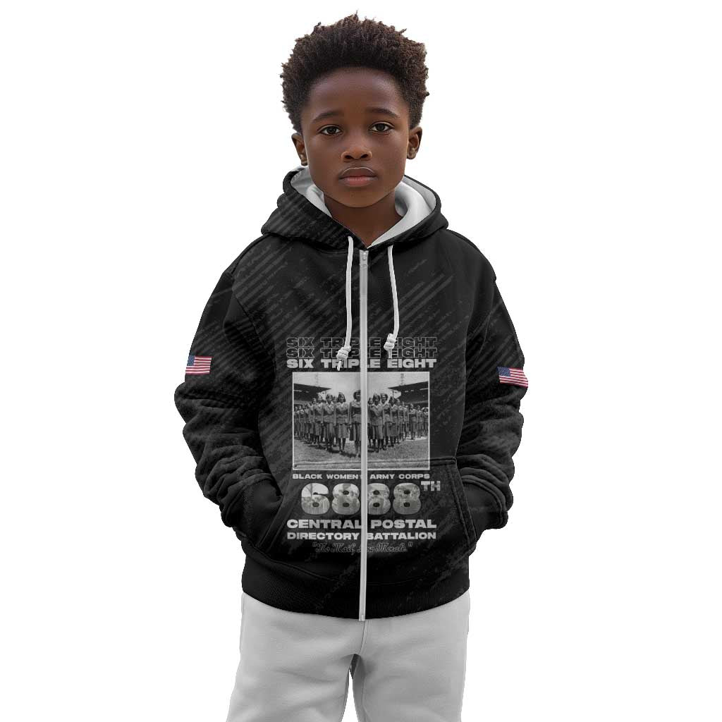 6888th Central Postal Directory Battalion Kid Hoodie Six Triple Eight