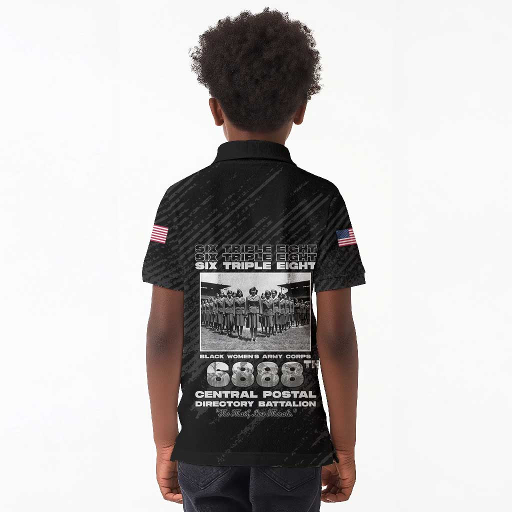 6888th Central Postal Directory Battalion Kid Polo Shirt Six Triple Eight