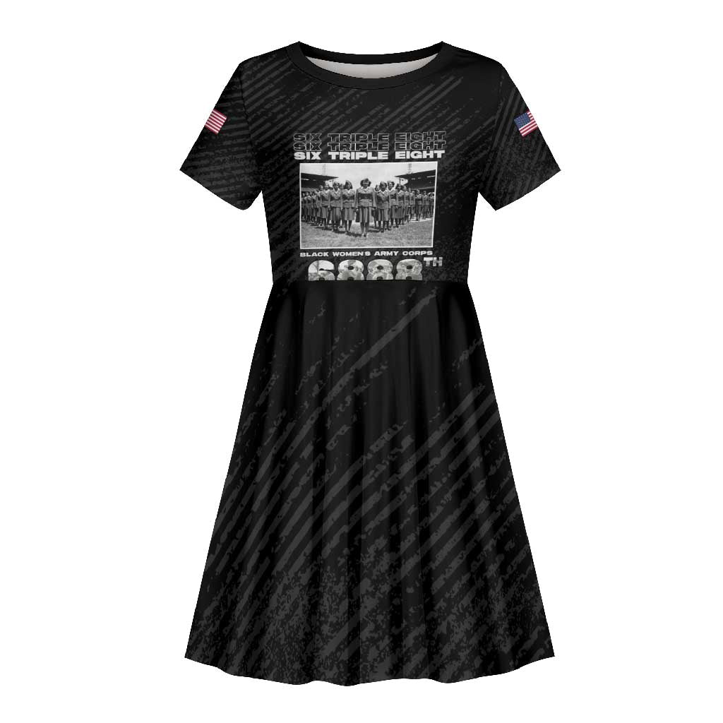 6888th Central Postal Directory Battalion Kid Short Sleeve Dress Six Triple Eight
