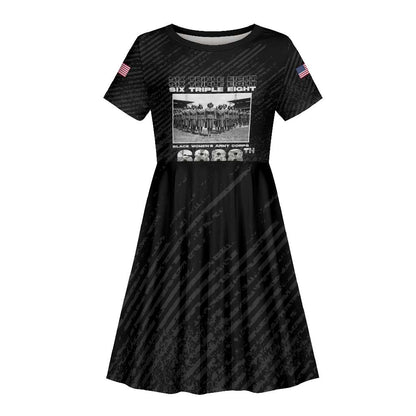6888th Central Postal Directory Battalion Kid Short Sleeve Dress Six Triple Eight