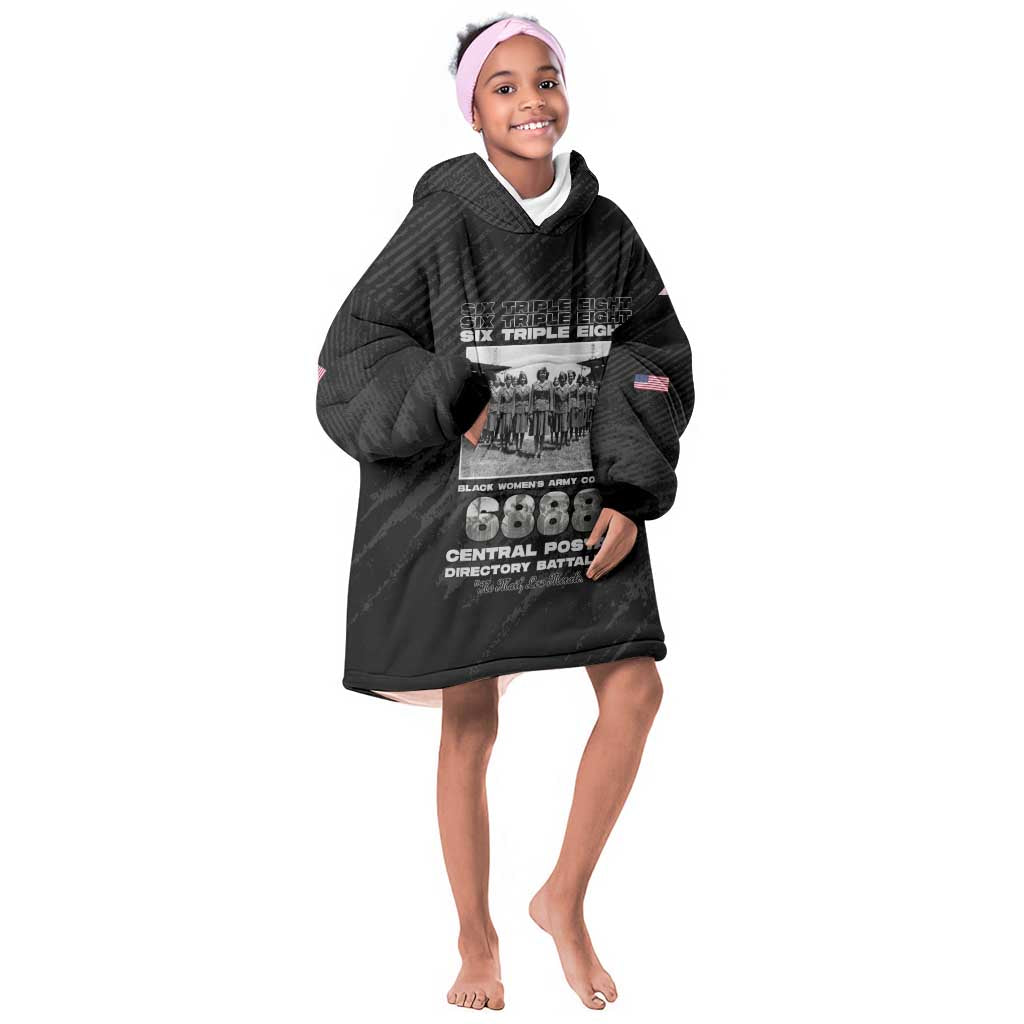 6888th Central Postal Directory Battalion Kid Wearable Blanket Hoodie Six Triple Eight