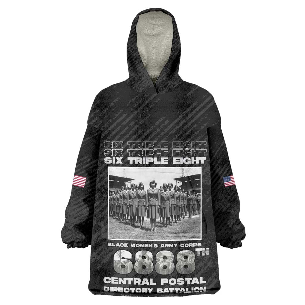 6888th Central Postal Directory Battalion Kid Wearable Blanket Hoodie Six Triple Eight