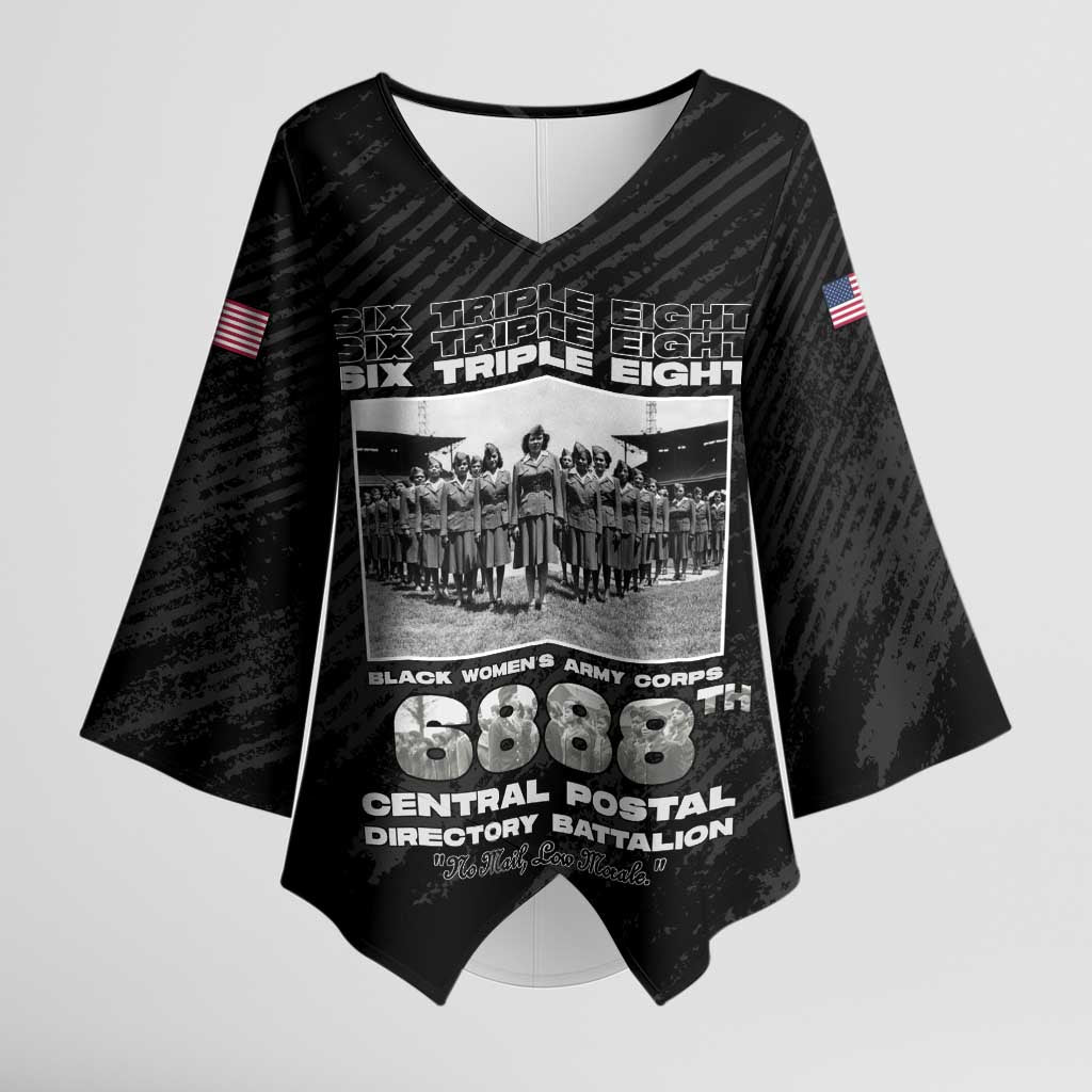 6888th Central Postal Directory Battalion Kimono Sleeve Blouse Six Triple Eight