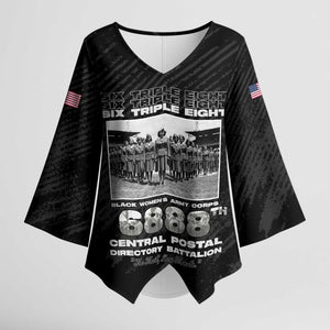 6888th Central Postal Directory Battalion Kimono Sleeve Blouse Six Triple Eight