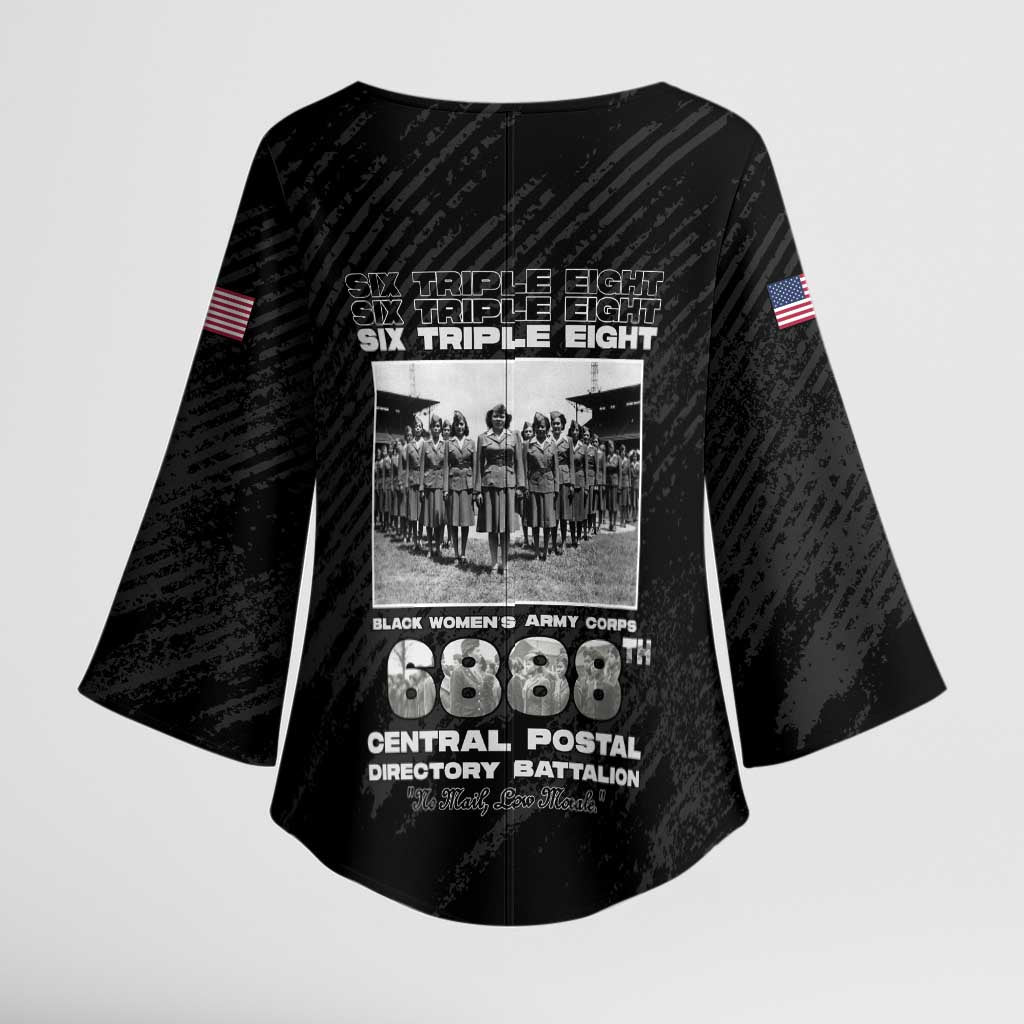 6888th Central Postal Directory Battalion Kimono Sleeve Blouse Six Triple Eight