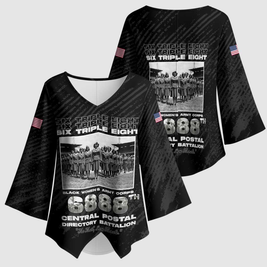 6888th Central Postal Directory Battalion Kimono Sleeve Blouse Six Triple Eight