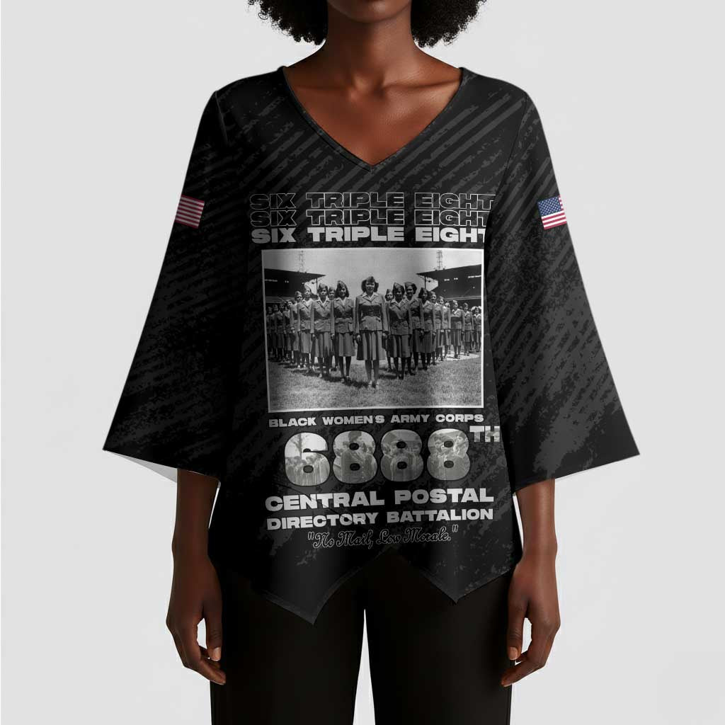 6888th Central Postal Directory Battalion Kimono Sleeve Blouse Six Triple Eight
