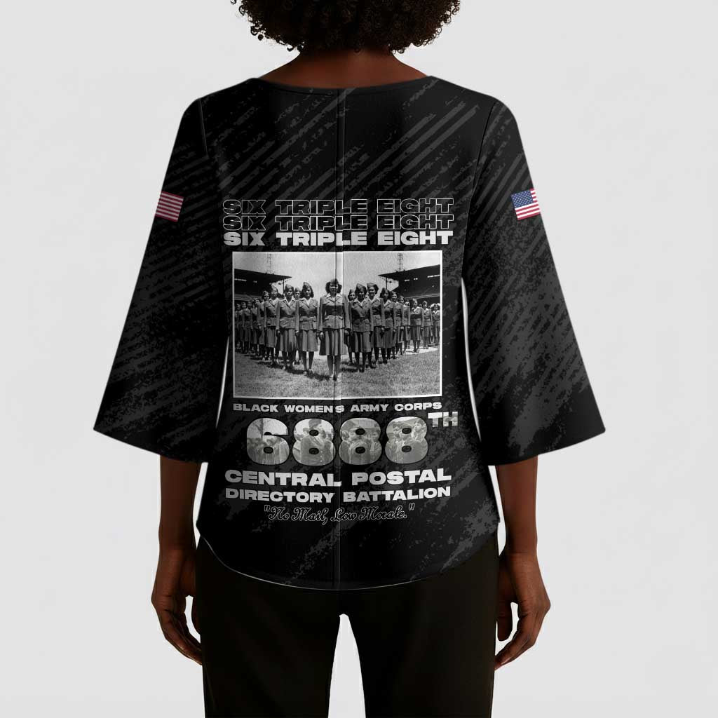 6888th Central Postal Directory Battalion Kimono Sleeve Blouse Six Triple Eight
