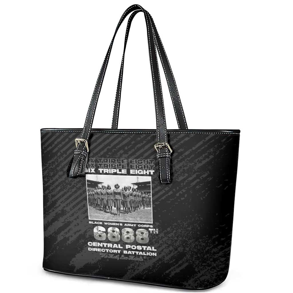 6888th Central Postal Directory Battalion Leather Tote Bag Six Triple Eight