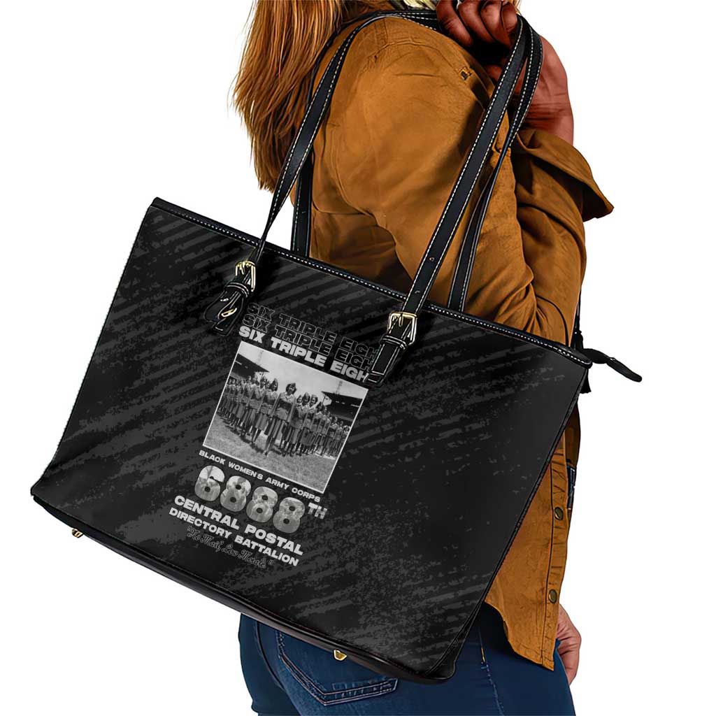 6888th Central Postal Directory Battalion Leather Tote Bag Six Triple Eight