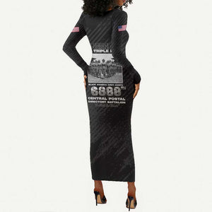 6888th Central Postal Directory Battalion Long Sleeve Bodycon Dress Six Triple Eight