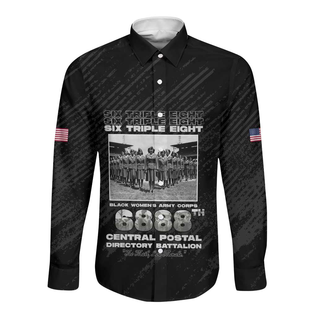 6888th Central Postal Directory Battalion Long Sleeve Button Shirt Six Triple Eight
