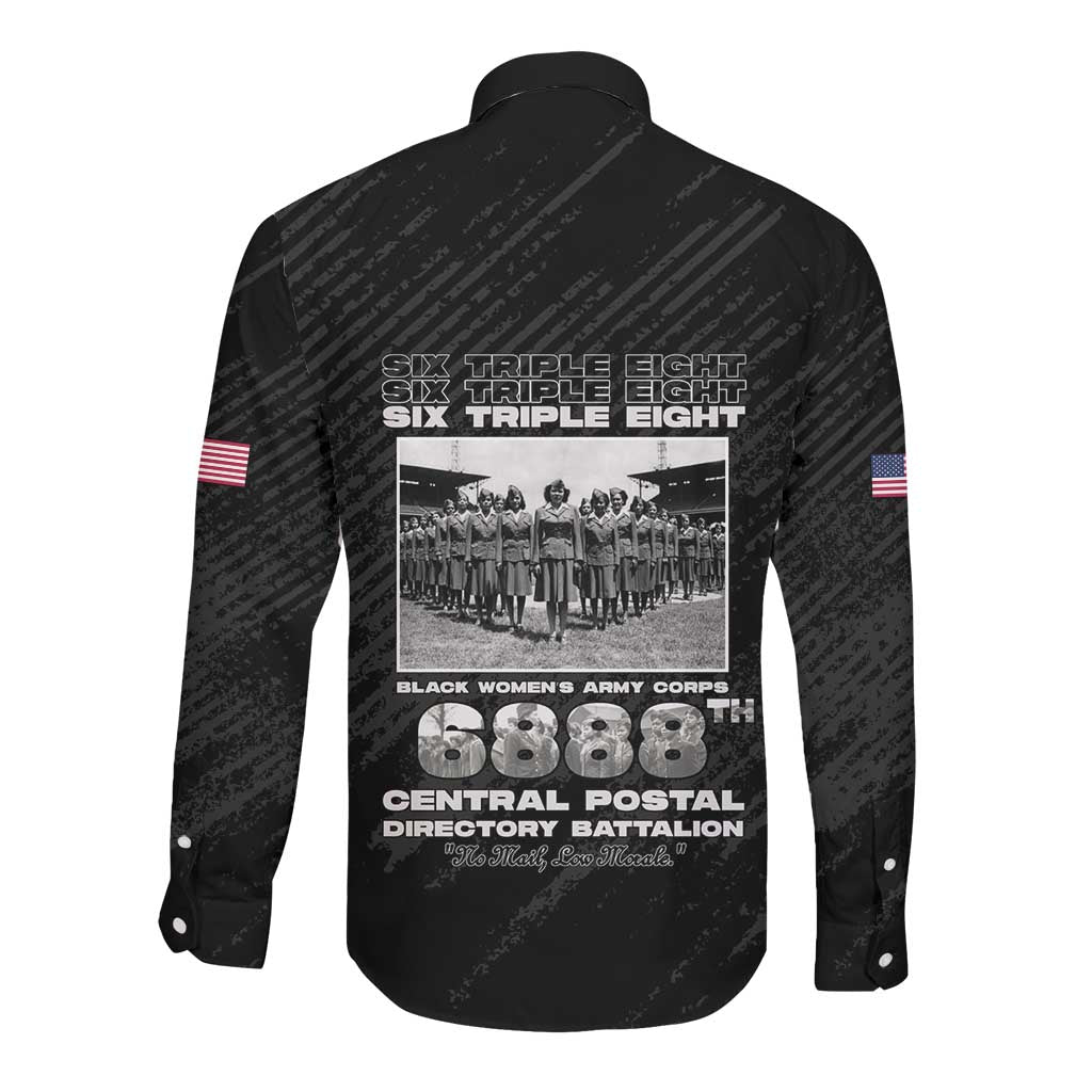 6888th Central Postal Directory Battalion Long Sleeve Button Shirt Six Triple Eight