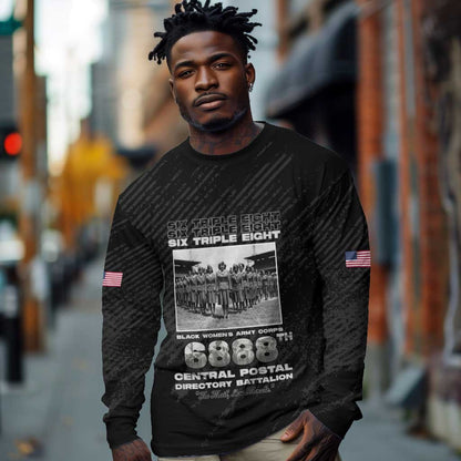 6888th Central Postal Directory Battalion Long Sleeve Shirt Six Triple Eight