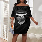 6888th Central Postal Directory Battalion Off Shoulder Short Dress Six Triple Eight