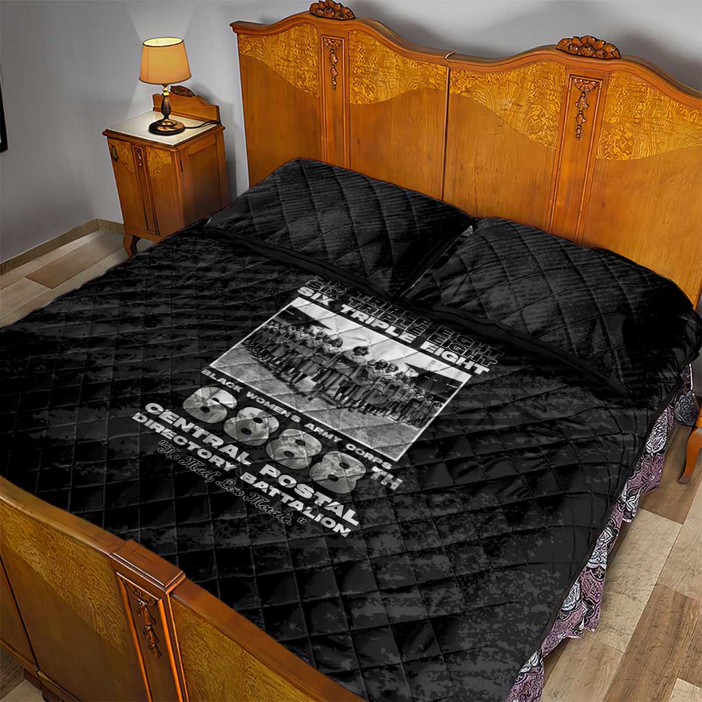 6888th Central Postal Directory Battalion Quilt Bed Set Six Triple Eight