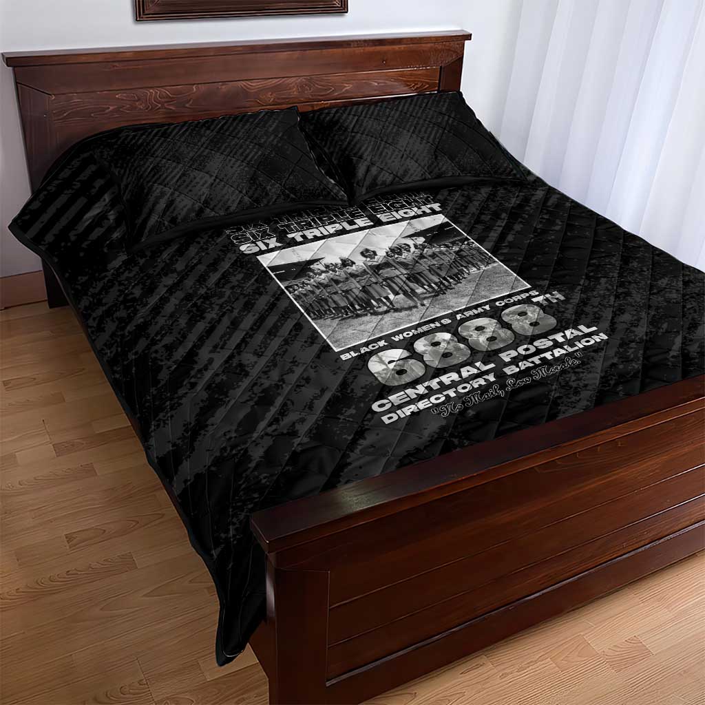 6888th Central Postal Directory Battalion Quilt Bed Set Six Triple Eight