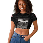 6888th Central Postal Directory Battalion Raglan Cropped T shirt Six Triple Eight
