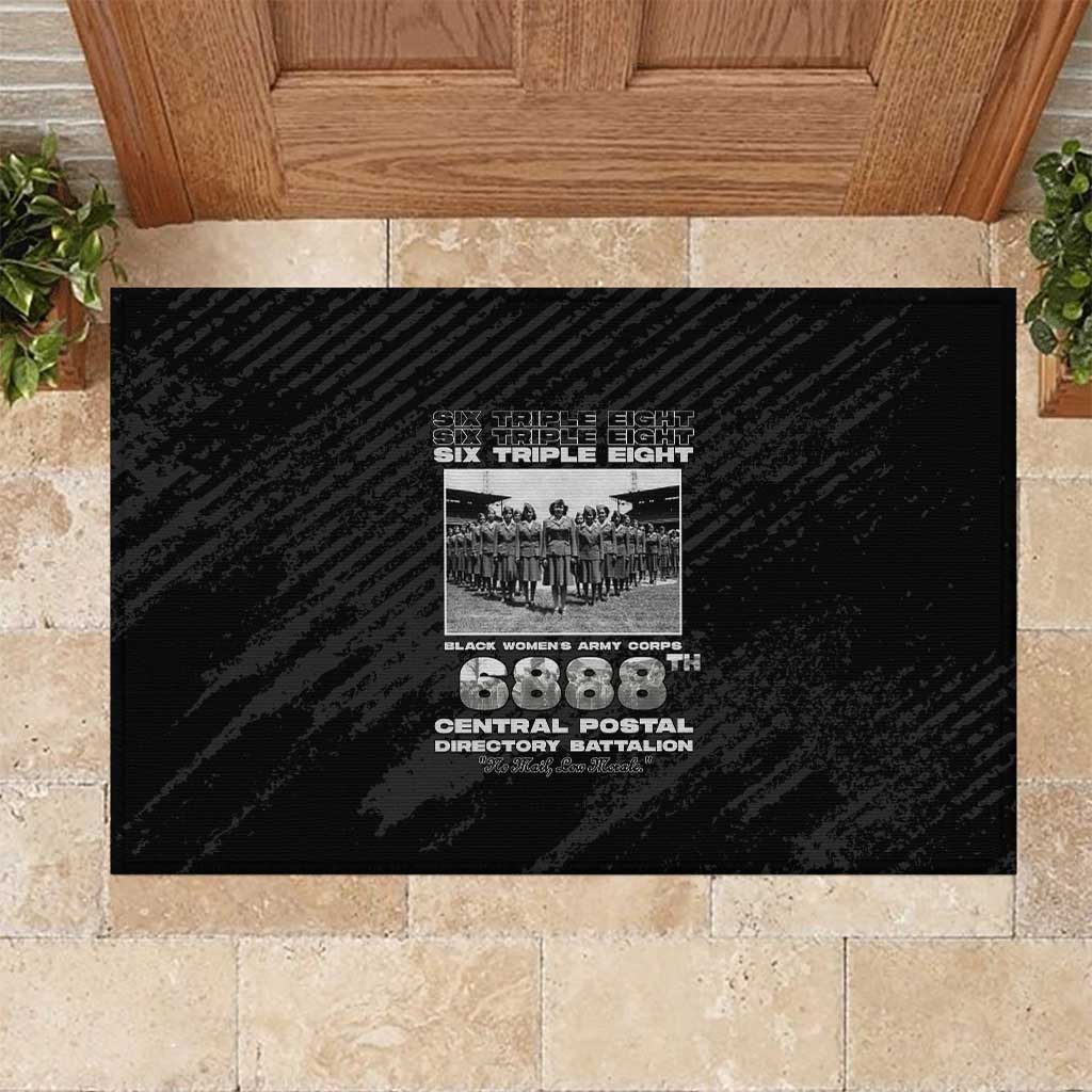 6888th Central Postal Directory Battalion Rubber Doormat Six Triple Eight
