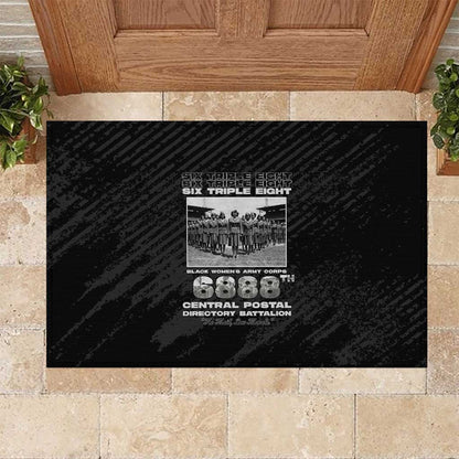 6888th Central Postal Directory Battalion Rubber Doormat Six Triple Eight