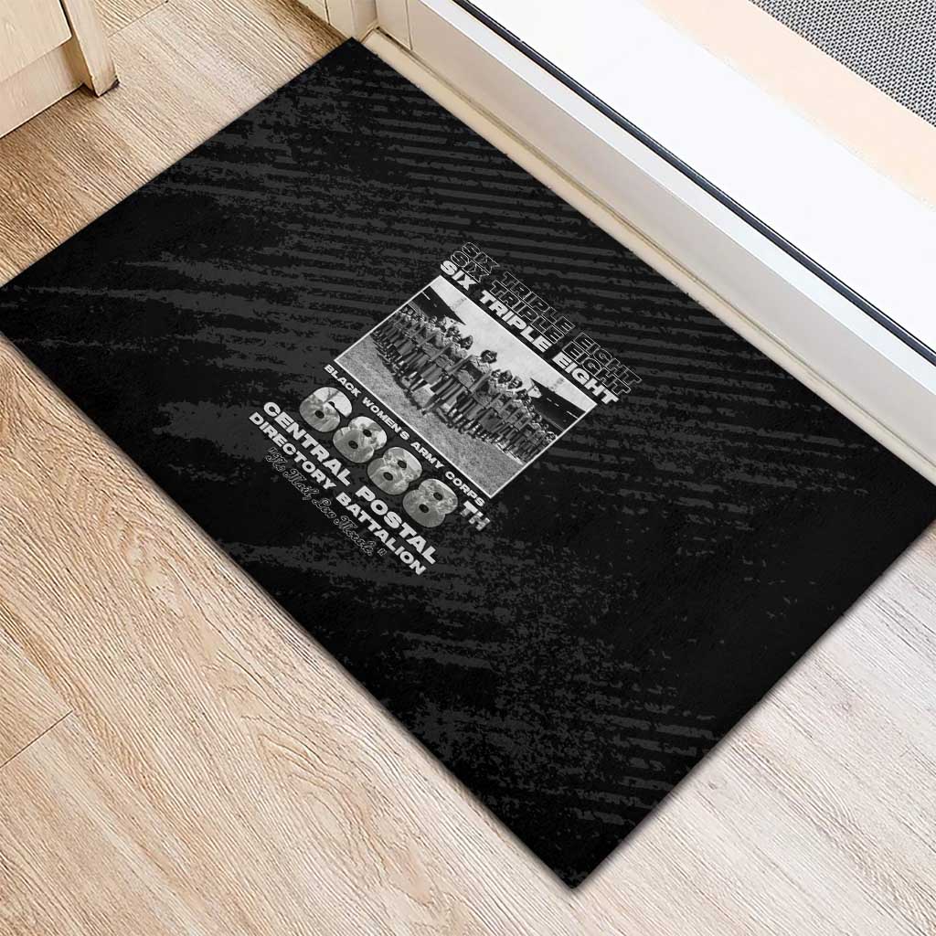 6888th Central Postal Directory Battalion Rubber Doormat Six Triple Eight