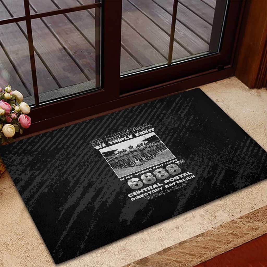 6888th Central Postal Directory Battalion Rubber Doormat Six Triple Eight