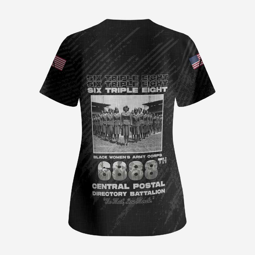 6888th Central Postal Directory Battalion Scrub Top Six Triple Eight