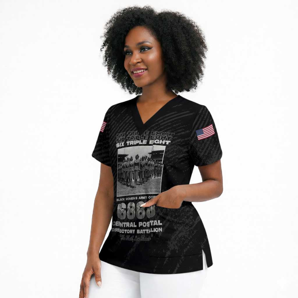 6888th Central Postal Directory Battalion Scrub Top Six Triple Eight