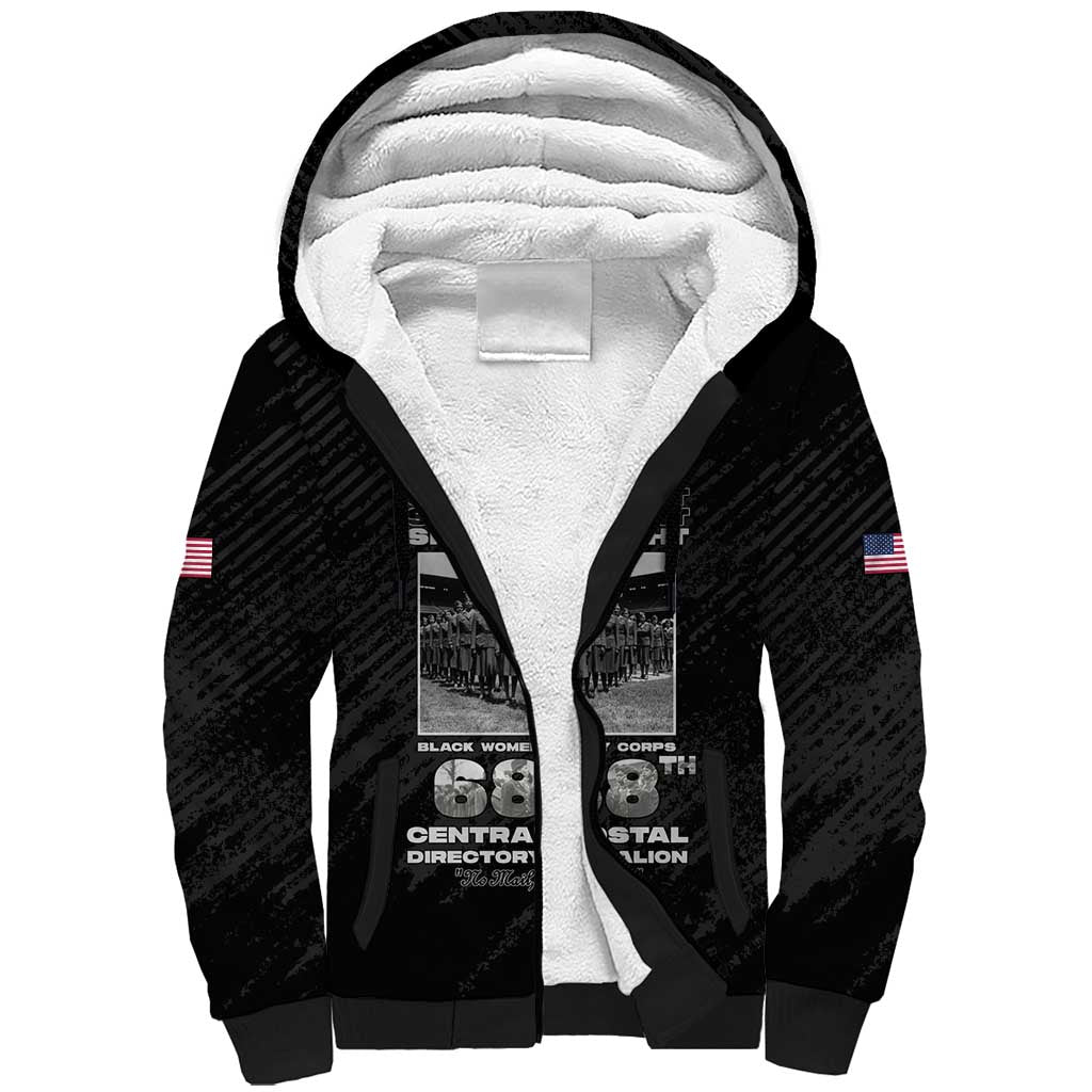 6888th Central Postal Directory Battalion Sherpa Hoodie Six Triple Eight