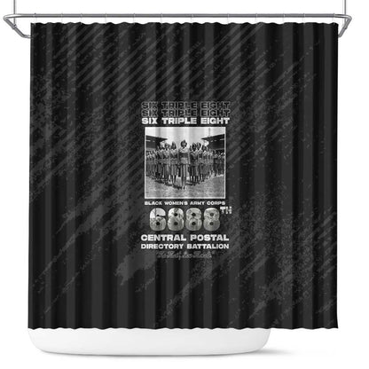 6888th Central Postal Directory Battalion Shower Curtain Six Triple Eight