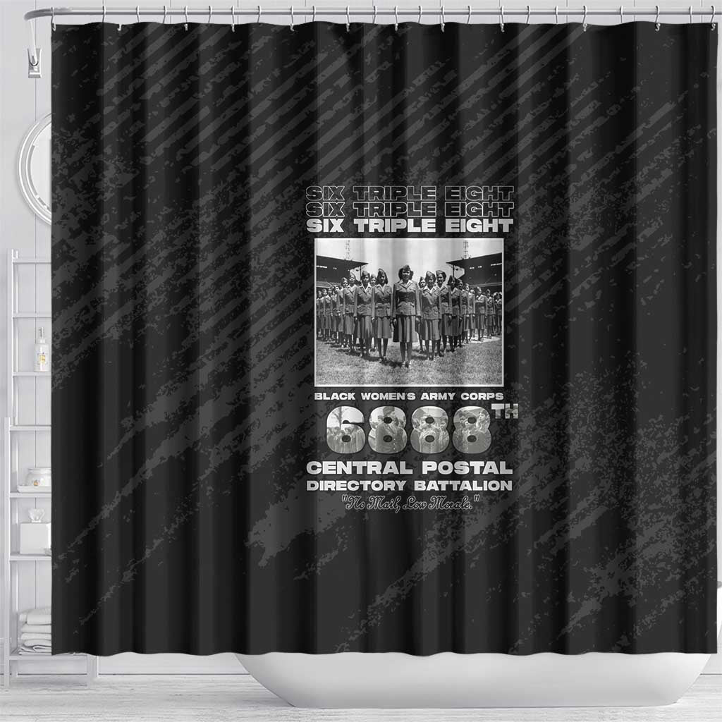 6888th Central Postal Directory Battalion Shower Curtain Six Triple Eight