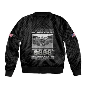 6888th Central Postal Directory Battalion Sleeve Zip Bomber Jacket Six Triple Eight