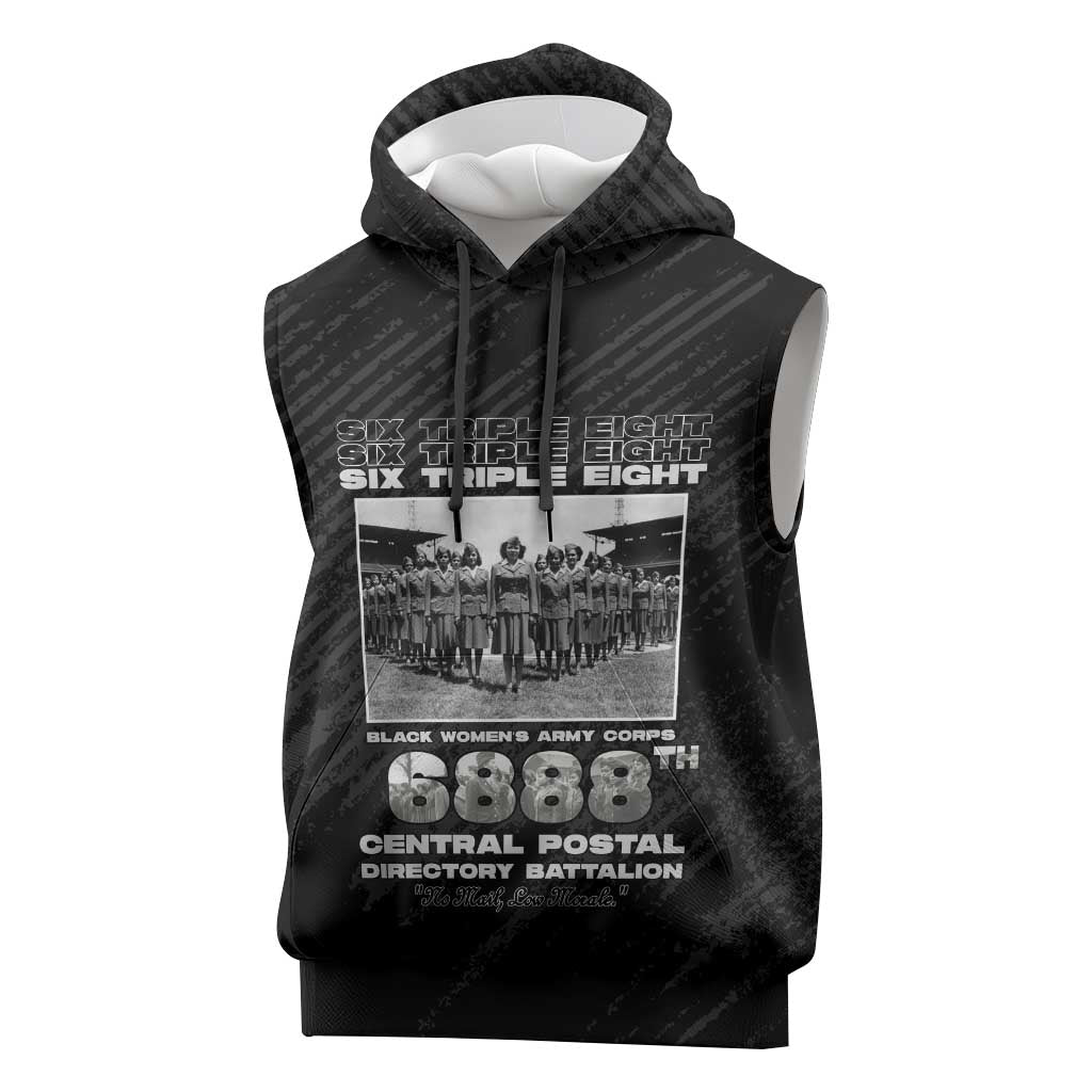 6888th Central Postal Directory Battalion Sleeveless Hoodie Six Triple Eight