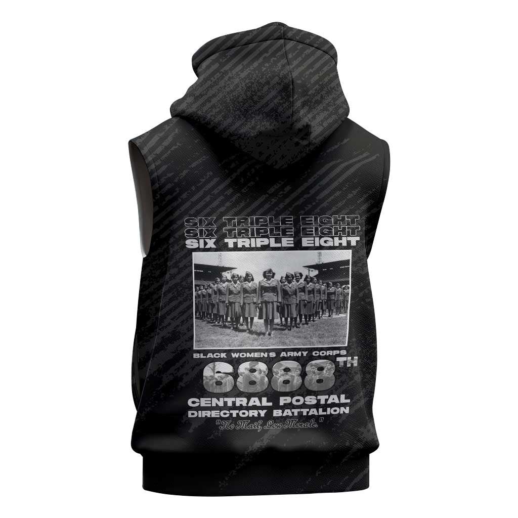 6888th Central Postal Directory Battalion Sleeveless Hoodie Six Triple Eight