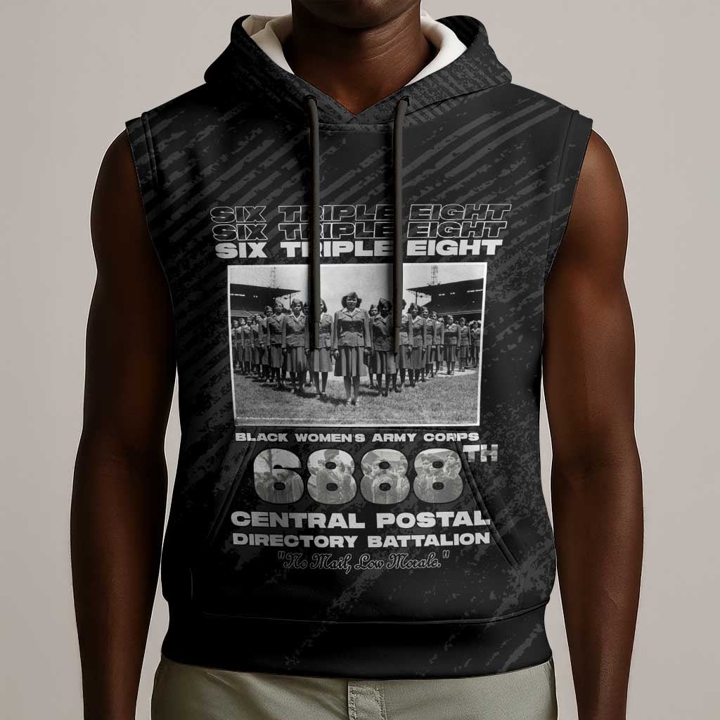 6888th Central Postal Directory Battalion Sleeveless Hoodie Six Triple Eight